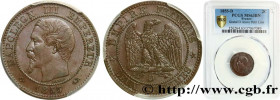 SECOND EMPIRE
Type : Deux centimes Napoléon III, tête nue 
Date : 1855 
Mint name / Town : Lyon 
Quantity minted : 3327859 
Metal : bronze 
Diameter :...