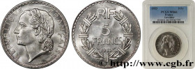 III REPUBLIC
Type : 5 francs Lavrillier, nickel 
Date : 1933 
Quantity minted : 56.686.410 
Metal : nickel 
Diameter : 31  mm
Orientation dies : 6  h....