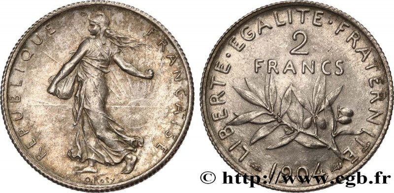 III REPUBLIC
Type : 2 francs Semeuse 
Date : 1904 
Quantity minted : 1500000 
Me...