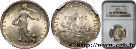 III REPUBLIC
Type : 1 franc Semeuse 
Date : 1905 
Mint name / Town : Paris 
Quantity minted : 6003526 
Metal : silver 
Millesimal fineness : 835  ‰
Di...