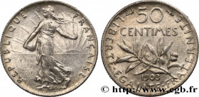 III REPUBLIC
Type : 50 centimes Semeuse 
Date : 1903 
Quantity minted : 2221828 
Metal : silver 
Millesimal fineness : 835  ‰
Diameter : 18,16  mm
Ori...