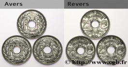 III REPUBLIC
Type : Lot de trois 25 centimes Lindauer, Cmes souligné 
Date : 1916 
Mint name / Town : Paris 
Quantity minted : 99608 
Metal : nickel 
...