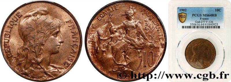 III REPUBLIC
Type : 10 centimes Daniel-Dupuis 
Date : 1902 
Quantity minted : 38...