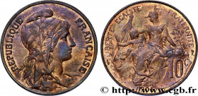 III REPUBLIC
Type : 10 centimes Daniel-Dupuis 
Date : 1905 
Quantity minted : 950000 
Metal : bronze 
Diameter : 30  mm
Orientation dies : 6  h.
Weigh...