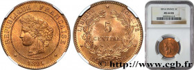 III REPUBLIC
Type : 5 centimes Cérès 
Date : 1891 
Mint name / Town : Paris 
Quantity minted : 1600000 
Metal : bronze 
Diameter : 25  mm
Orientation ...