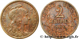 III REPUBLIC
Type : 2 centimes Daniel-Dupuis 
Date : 1900 
Mint name / Town : Paris 
Quantity minted : 100802 
Metal : bronze 
Diameter : 20,13  mm
Or...