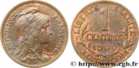 III REPUBLIC
Type : 1 centime Daniel-Dupuis 
Date : 1900 
Mint name / Town : Paris 
Quantity minted : 221090 
Metal : bronze 
Diameter : 15  mm
Orient...