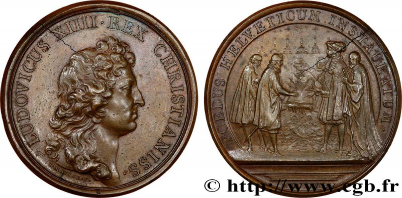 LOUIS XIV THE GREAT or THE SUN KING
Type : Médaille, Renouvellement de l’allianc...