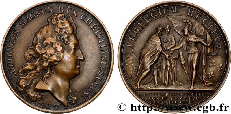 LOUIS XIV THE GREAT or THE SUN KING
Type : Médaille, Le roi d’Angleterre Jacques...