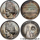 FRENCH ACADEMIES OF ARCHITECTURE (DIVERSE)
Type : Société centrale des architectes français, lot de 2 ex. 
Date : n.d. 
Metal : silver 
Diameter : 33,...