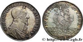 CARDINAL ARMAND JEAN DU PLESSIS, DUKE OF RICHELIEU
Type : CARDINAL DE RICHELIEU 
Date : 1641 
Metal : silver 
Diameter : 27  mm
Orientation dies : 6  ...