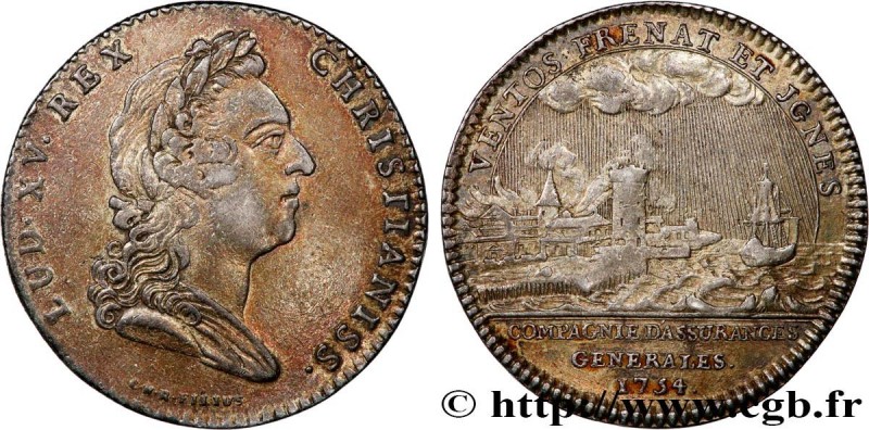 INSURANCES
Type : Les Assurances générales 
Date : 1754 
Metal : silver 
Dia...