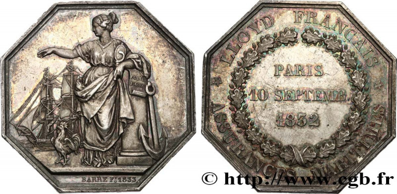 INSURANCES
Type : LLYOD FRANCAIS 
Date : 1833 
Metal : silver 
Diameter : 36  mm...