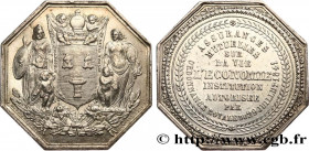 INSURANCES
Type : L’Économie 
Date : 1841 
Metal : silver 
Diameter : 34  mm
Orientation dies : 12  h.
Weight : 15,26  g.
Puncheon : Main (1845 - 1860...