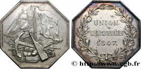 INSURANCES
Type : UNION MARITIME 
Date : 1847 
Metal : silver 
Diameter : 36  mm
Orientation dies : 12  h.
Weight : 23,18  g.
Puncheon : main ARGENT 
...
