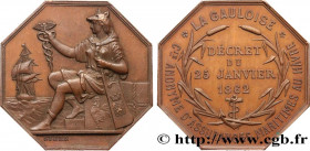 INSURANCES
Type : La Gauloise 
Date : 1862 
Metal : copper 
Diameter : 33  mm
Orientation dies : 12  h.
Weight : 15,33  g.
Edge : Lisse 
Puncheon : Ab...