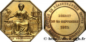 INSURANCES
Type : REASSURANCE INCENDIE 
Date : 1862 
Metal : gold plated silver 
Diameter : 37  mm
Orientation dies : 12  h.
Weight : 20,49  g.
Edge :...