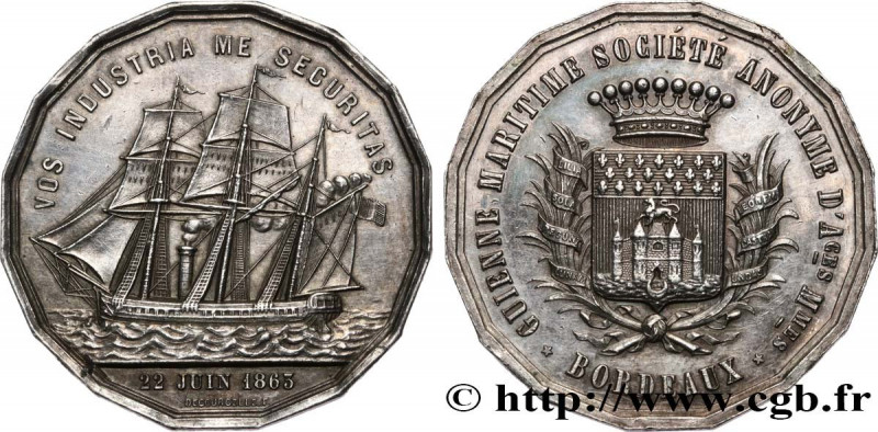 INSURANCES
Type : La Société d’assurance maritime (Bordeaux) 
Date : 1863 
Metal...