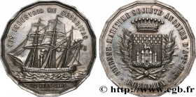 INSURANCES
Type : La Société d’assurance maritime (Bordeaux) 
Date : 1863 
Metal : silver 
Diameter : 36  mm
Orientation dies : 12  h.
Weight : 16,72 ...