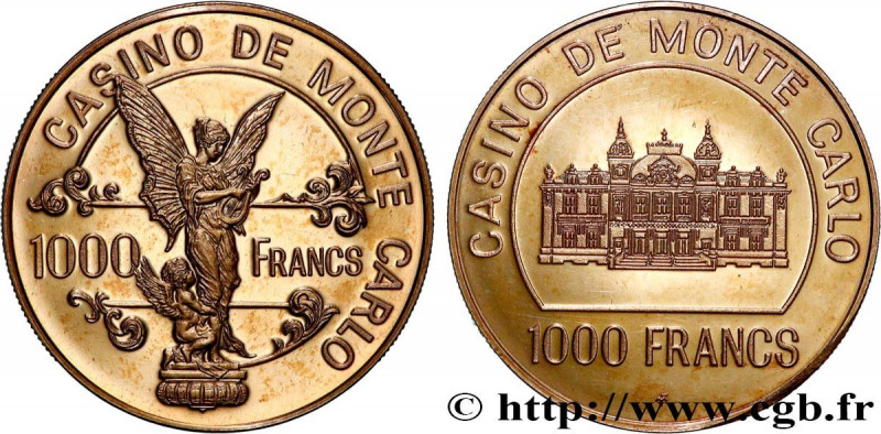 CASINOS AND GAMES
Type : Casino de MONTE CARLO - 1000 FRANCS 
Date : 1979 
Metal...