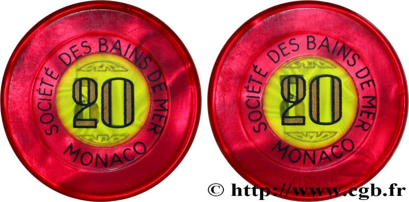 CASINOS AND GAMES
Type : SBM Monaco - 20 
Date : n.d. 
Metal : plastic 
Diameter...