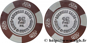 CASINOS AND GAMES
Type : SBM Monaco - 25 
Date : n.d. 
Metal : plastic 
Diameter : 39  mm
Orientation dies : 12  h.
Weight : 12,48  g.
Edge : Lisse 
R...