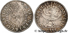 CONSEIL DU ROI / KING'S COUNCIL
Type : Henri III 
Date : 1583 
Metal : silver 
Diameter : 28  mm
Orientation dies : 6  h.
Weight : 4,11  g.
Edge : Lis...