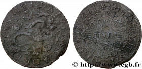 SPANISH NETHERLANDS - COUNTY OF FLANDERS - ALBERT AND ISABELLA
Type : Jeton CU 29 
Date : 1605 
Metal : copper 
Diameter : 29,5  mm
Orientation dies :...