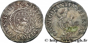 ROUEN (CITY OF...)
Type : Jeton Lt 27, Henri III 
Date : 1584 
Metal : silver 
Diameter : 29  mm
Orientation dies : 6  h.
Weight : 4,69  g.
Edge : lis...