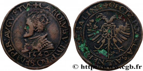 BURGUNDY (COUNTY OF)
Type : Jeton CU 28, saulnerie de Salins 
Date : 1540 
Mint name / Town : Dole 
Metal : copper 
Diameter : 28  mm
Orientation dies...