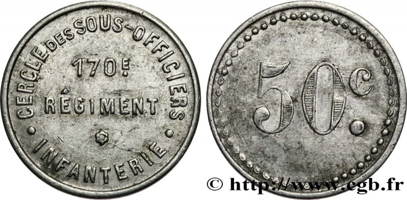 MILITARY JETONS, TOKENS AND COINS
Type : 50 CENTIMES 
Date : n.d. 
Mint name / T...