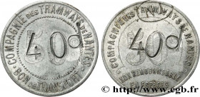 TRANSPORTS AND RAILWAYS
Type : 40/50 Centimes 
Date : n.d. 
Mint name / Town : Nantes 
Metal : aluminium 
Diameter : 30  mm
Orientation dies : 6  h.
W...