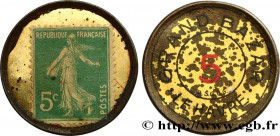 POSTAGE STAMPS AS CURRENCY
Type : Timbre 5 Centimes 
Date : n.d. 
Mint name / Town : LE HAVRE 
Metal : iron 
Diameter : 32,5  mm
Orientation dies : 8 ...