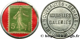 POSTAGE STAMPS AS CURRENCY
Type : Timbre 5 Centimes 
Date : n.d. 
Metal : aluminium 
Diameter : 32,5  mm
Orientation dies : 4  h.
Weight : 1,03  g.
Ob...