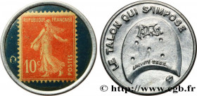 POSTAGE STAMPS AS CURRENCY
Type : Timbre 10 Centimes 
Date : n.d. 
Metal : aluminium 
Diameter : 32,5  mm
Orientation dies : 8  h.
Weight : 1,08  g.
O...
