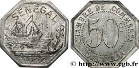 FRENCH AFRICA - SENEGAL
Type : 50 Centimes Chambre de Commerce de Dakar 
Date : 1920 
Mint name / Town : DAKAR 
Quantity minted : - 
Metal : aluminium...