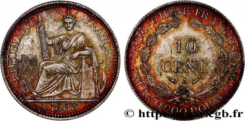 FRENCH INDOCHINA
Type : 10 Centièmes 
Date : 1888 
Mint name / Town : Paris 
Qua...