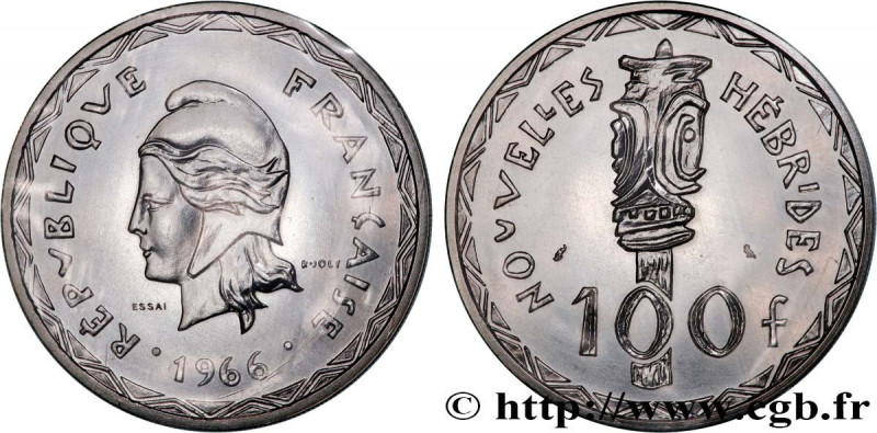 NEW HEBRIDES
Type : Essai 100 francs argent 
Date : 1966 
Mint name / Town : Par...