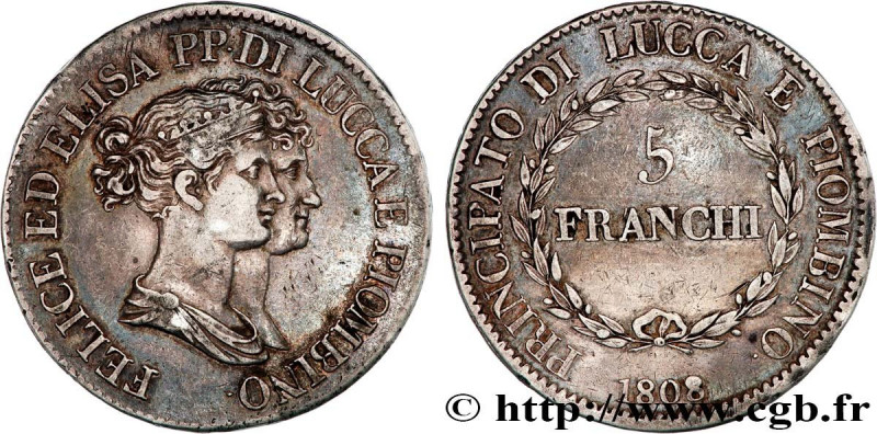 ITALY - LUCCA AND PIOMBINO
Type : 5 Franchi Elise et Félix Baciocchi 
Date : 180...