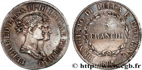 ITALY - LUCCA AND PIOMBINO
Type : 5 Franchi Elise et Félix Baciocchi 
Date : 1808 
Mint name / Town : Florence 
Quantity minted : 174960 
Metal : silv...