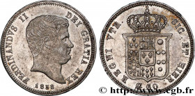 ITALY - KINGDOM OF THE TWO SICILIES
Type : 60 Grana Ferdinand II 
Date : 1838 
Mint name / Town : Naples 
Metal : silver 
Millesimal fineness : 833,33...