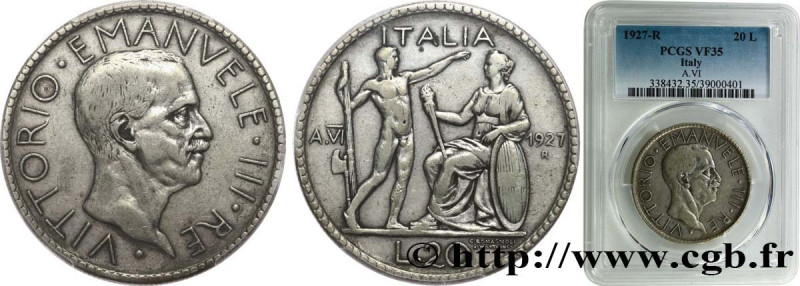 ITALY - KINGDOM OF ITALY - VICTOR-EMMANUEL III
Type : 20 Lire 
Date : 1927 
Mint...
