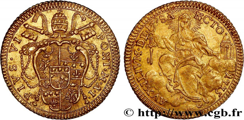 ITALY - PAPAL STATES - PIUS VI (Giovanni Angelo Braschi)
Type : Zecchino (Sequin...