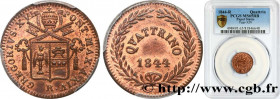 VATICAN - GREGORY XVI
Type : 1 Quattrino an XIV 
Date : 1844 
Mint name / Town : Rome 
Quantity minted : 10300 
Metal : copper 
Diameter : 18  mm
Orie...