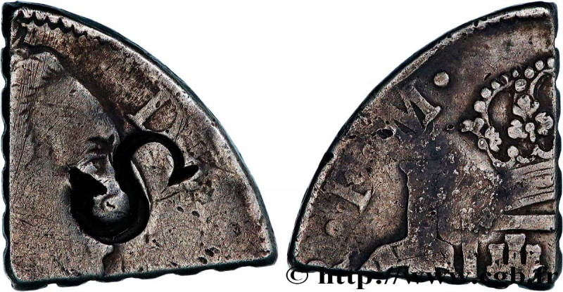 MARTINIQUE
Type : Moco ou 3 escalins avec fausse contremarque d’époque “S” de Sa...