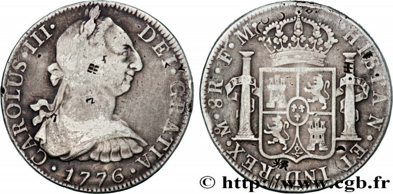 SPANISH AMERICA - MEXICO - CHARLES III
Type : 8 Reales, avec contremarques 
Date...