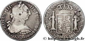 SPANISH AMERICA - MEXICO - CHARLES III
Type : 8 Reales, avec contremarques 
Date : 1776 
Mint name / Town : Mexico 
Quantity minted : - 
Metal : silve...