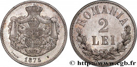 ROMANIA
Type : 2 Lei 
Date : 1875 
Mint name / Town : Bruxelles 
Quantity minted : 3092500 
Metal : silver 
Millesimal fineness : 835  ‰
Diameter : 27...