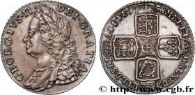 UNITED KINGDOM
Type : 1 Shilling Georges II 
Date : 1758 
Quantity minted : - 
Metal : silver 
Diameter : 25  mm
Orientation dies : 6  h.
Weight : 6,0...