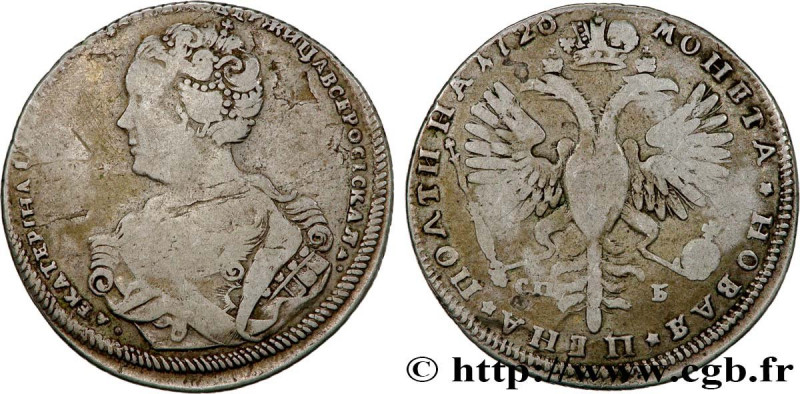RUSSIA - CATHERINE I
Type : Poltina  
Date : 1726 
Mint name / Town : Saint-Péte...